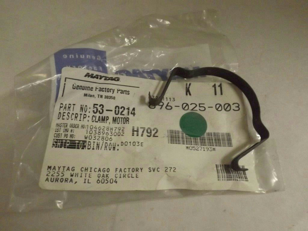 MAYTAG WHIRLPOOL DRYER 53-0214 660658 MOTOR CLAMP NEW MAYTAG WHIRLPOOL DRYER 53-0214 660658 MOTOR CLAMP NEW